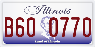 IL license plate B600770