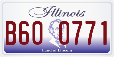 IL license plate B600771
