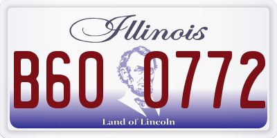 IL license plate B600772