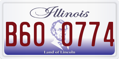 IL license plate B600774