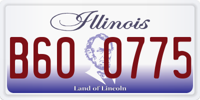 IL license plate B600775