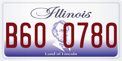 IL license plate B600780
