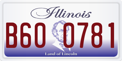 IL license plate B600781