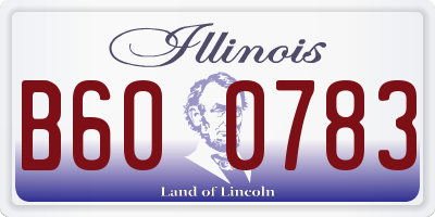 IL license plate B600783