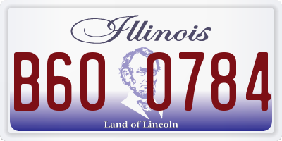 IL license plate B600784