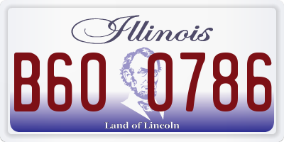 IL license plate B600786