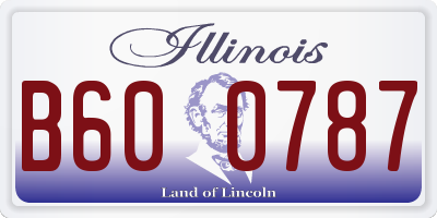 IL license plate B600787