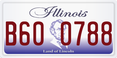 IL license plate B600788