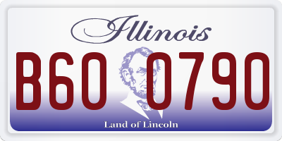 IL license plate B600790
