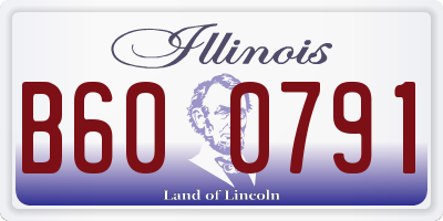 IL license plate B600791