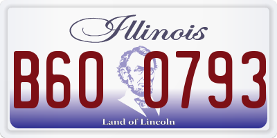 IL license plate B600793