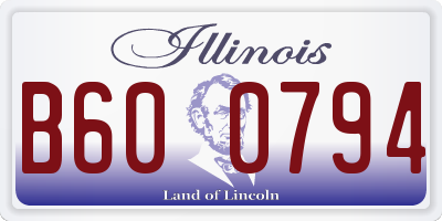 IL license plate B600794