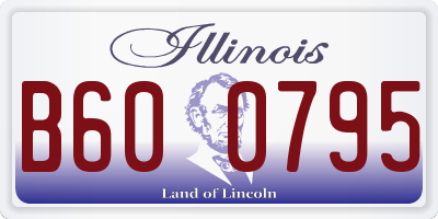 IL license plate B600795