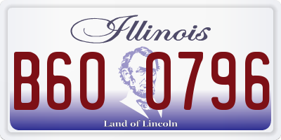 IL license plate B600796