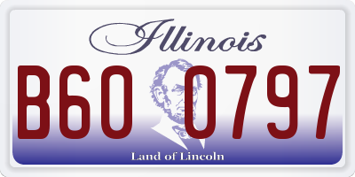 IL license plate B600797