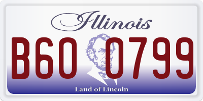 IL license plate B600799