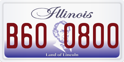 IL license plate B600800