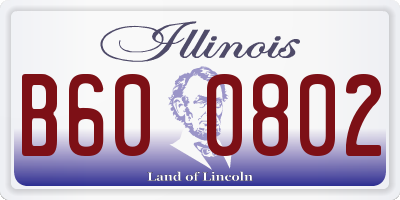 IL license plate B600802