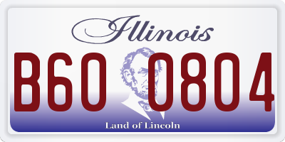 IL license plate B600804