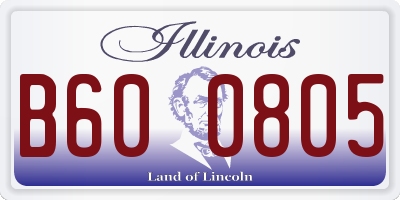 IL license plate B600805