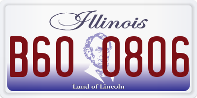 IL license plate B600806