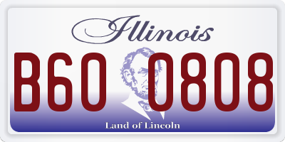 IL license plate B600808