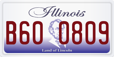 IL license plate B600809