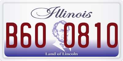 IL license plate B600810