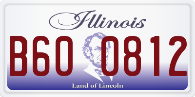 IL license plate B600812