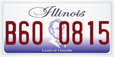 IL license plate B600815