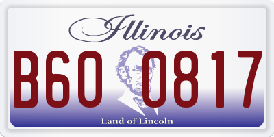 IL license plate B600817