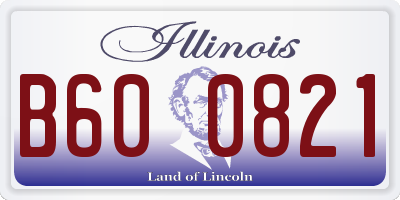 IL license plate B600821