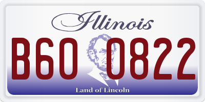 IL license plate B600822