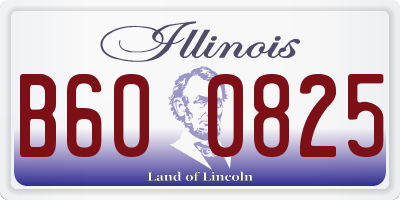 IL license plate B600825