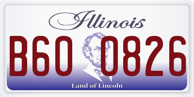 IL license plate B600826