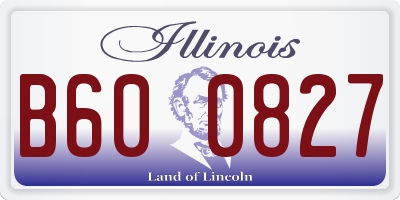 IL license plate B600827