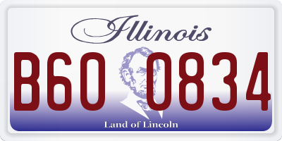 IL license plate B600834