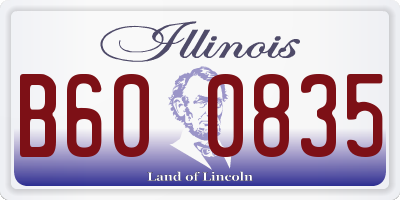 IL license plate B600835