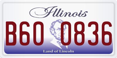 IL license plate B600836