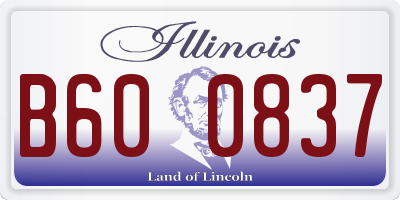IL license plate B600837