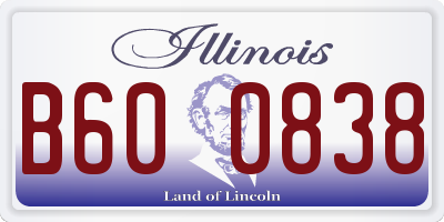 IL license plate B600838
