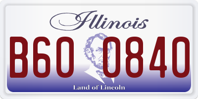 IL license plate B600840