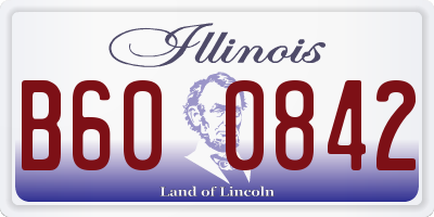 IL license plate B600842