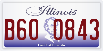 IL license plate B600843