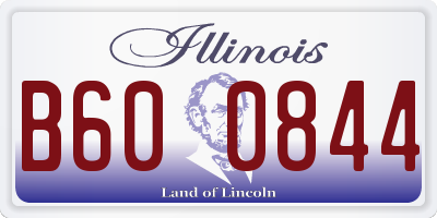 IL license plate B600844