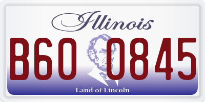 IL license plate B600845