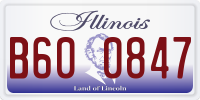 IL license plate B600847