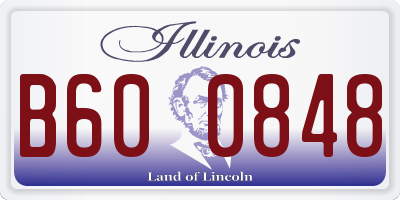 IL license plate B600848