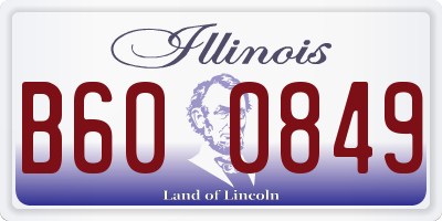 IL license plate B600849