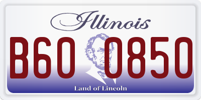 IL license plate B600850